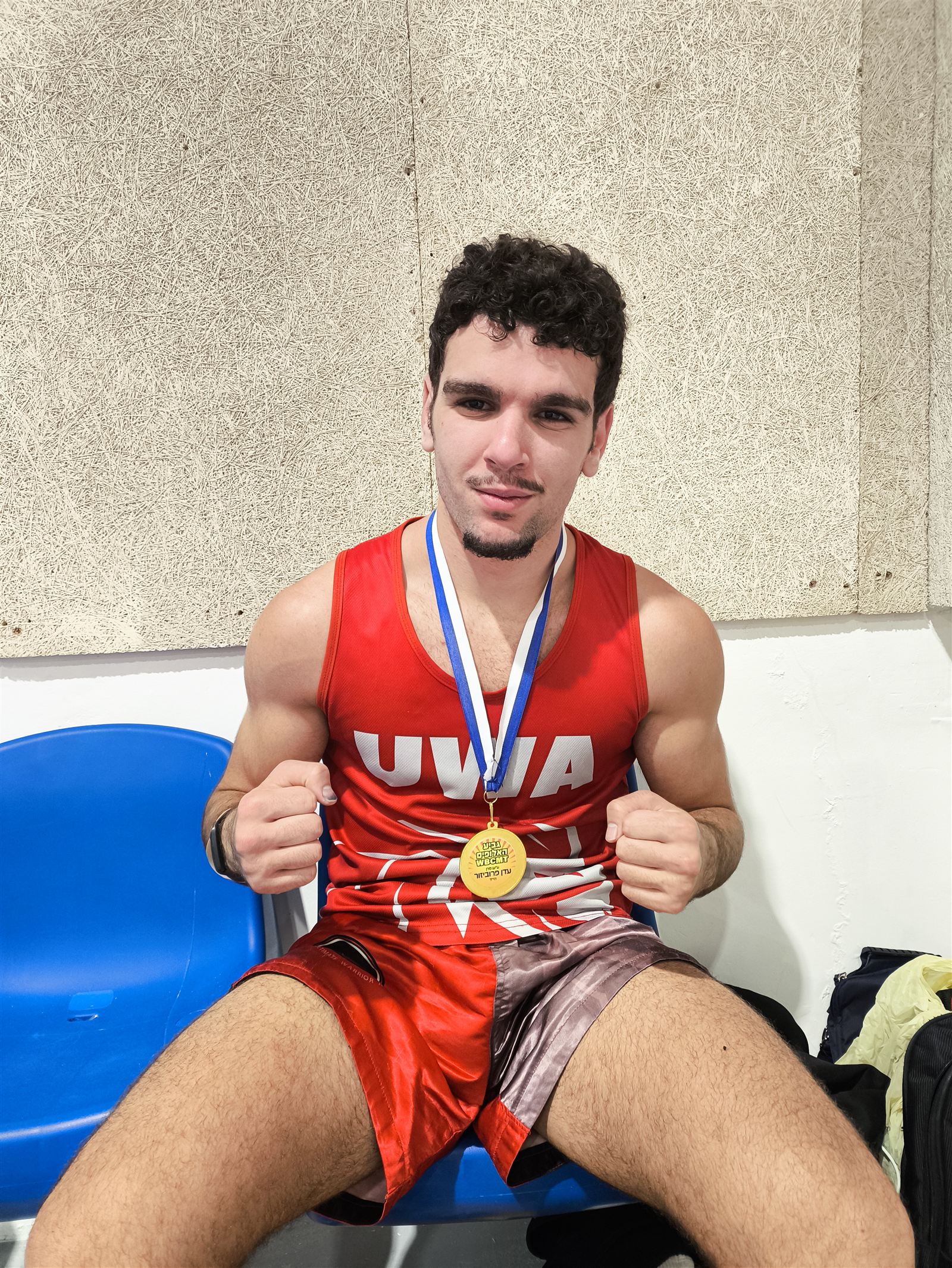 עילאי חג׳ג׳ עם מדליה, אלוף ישראל גביע אלופים תחת ארגון WBC-MT